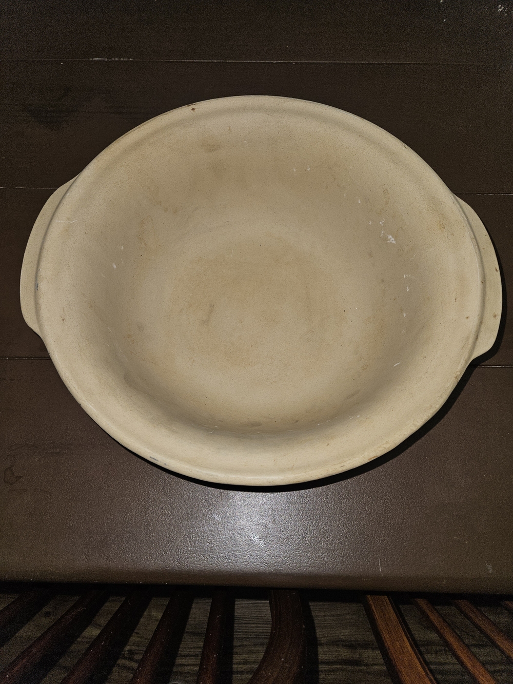 Pampered Chef Large 12” Baking Stoneware Bowl Family Heritage Collection